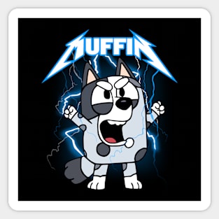 Muffin Metal Bluey Sticker